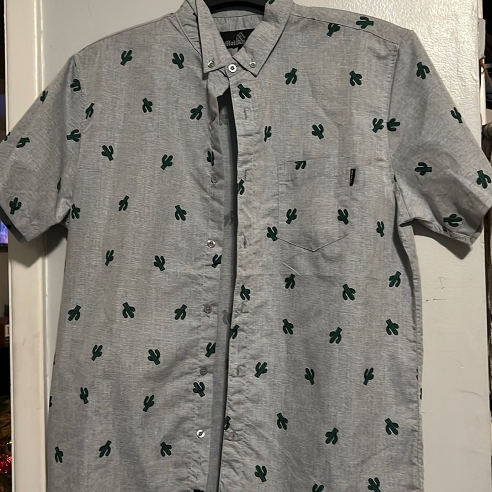 Causal button down cactus shirt